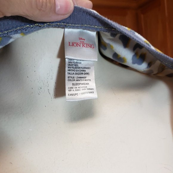 Women’s 2 Pc Disney The Lion King Simba Pajama Set Super Soft Fleece size 3X - Picture 6 of 11